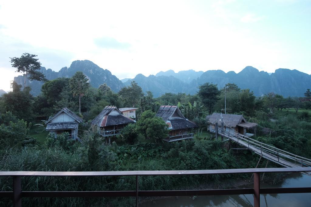 Отель Champa Lao Bungalows Ванг-Виенг Экстерьер фото